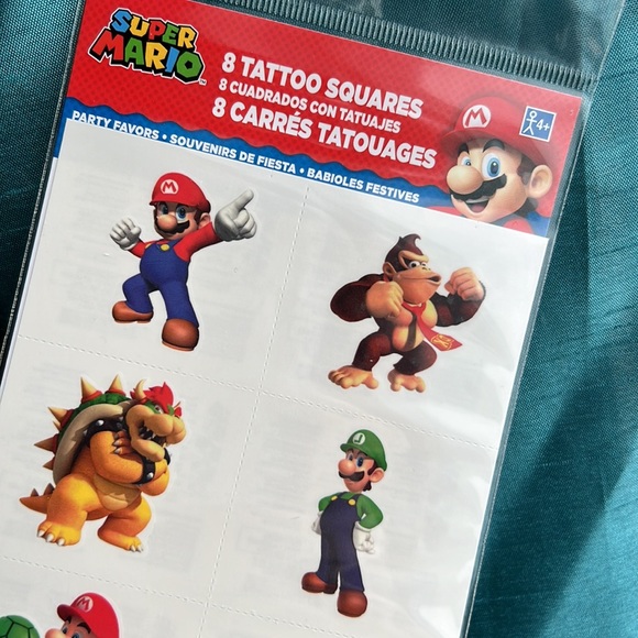 8 pcs Super Mario Temporary Tattoos - Picture 8 of 9